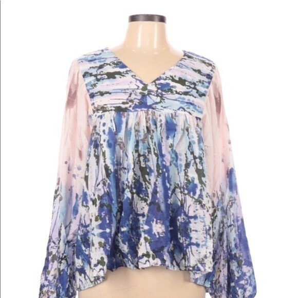 CHELSEA & Violet size large floral boho top - Picture 1 of 2